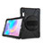 Custodia Silicone e Plastica Opaca Cover con Supporto A04 per Samsung Galaxy Tab S6 10.5 SM-T860 Nero