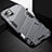 Custodia Silicone e Plastica Opaca Cover con Supporto A05 per Apple iPhone 13 Mini Grigio