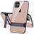 Custodia Silicone e Plastica Opaca Cover con Supporto A06 per Apple iPhone 11 Nero