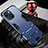 Custodia Silicone e Plastica Opaca Cover con Supporto A06 per Apple iPhone 14 Plus Blu