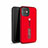 Custodia Silicone e Plastica Opaca Cover con Supporto A07 per Apple iPhone 11 Rosso