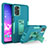 Custodia Silicone e Plastica Opaca Cover con Supporto J01S per Samsung Galaxy A04s Verde