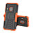 Custodia Silicone e Plastica Opaca Cover con Supporto J01X per Samsung Galaxy A20e Arancione