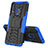 Custodia Silicone e Plastica Opaca Cover con Supporto J02X per Samsung Galaxy A20s Blu
