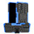 Custodia Silicone e Plastica Opaca Cover con Supporto JX1 per Nokia G100 Blu