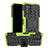 Custodia Silicone e Plastica Opaca Cover con Supporto JX1 per Nokia G100 Verde