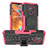 Custodia Silicone e Plastica Opaca Cover con Supporto JX1 per Nokia G300 5G Rosa Caldo