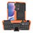 Custodia Silicone e Plastica Opaca Cover con Supporto JX1 per OnePlus Nord 2 5G Arancione
