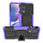 Custodia Silicone e Plastica Opaca Cover con Supporto JX1 per OnePlus Nord 2 5G Viola