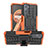 Custodia Silicone e Plastica Opaca Cover con Supporto JX1 per Oppo K10 4G Arancione