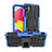 Custodia Silicone e Plastica Opaca Cover con Supporto JX1 per Samsung Galaxy M13 5G Blu