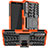 Custodia Silicone e Plastica Opaca Cover con Supporto JX1 per Sony Xperia 10 III Lite Arancione