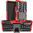 Custodia Silicone e Plastica Opaca Cover con Supporto JX1 per Sony Xperia 10 III Rosso