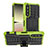 Custodia Silicone e Plastica Opaca Cover con Supporto JX1 per Sony Xperia 5 IV Verde