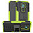 Custodia Silicone e Plastica Opaca Cover con Supporto JX2 per Nokia 3.4 Verde