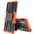 Custodia Silicone e Plastica Opaca Cover con Supporto JX2 per Sony Xperia 10 III SO-52B Arancione