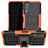 Custodia Silicone e Plastica Opaca Cover con Supporto JX2 per Vivo Y12s Arancione