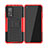 Custodia Silicone e Plastica Opaca Cover con Supporto JX2 per Xiaomi Mi 10T 5G