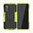 Custodia Silicone e Plastica Opaca Cover con Supporto JX2 per Xiaomi Mi 10T 5G Verde