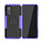 Custodia Silicone e Plastica Opaca Cover con Supporto JX2 per Xiaomi Mi 10T 5G Viola