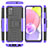 Custodia Silicone e Plastica Opaca Cover con Supporto JX5 per Samsung Galaxy A03s Viola