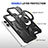 Custodia Silicone e Plastica Opaca Cover con Supporto K02C per Apple iPhone 15 Pro