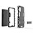 Custodia Silicone e Plastica Opaca Cover con Supporto KC1 per Samsung Galaxy A51 4G