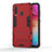 Custodia Silicone e Plastica Opaca Cover con Supporto KC1 per Samsung Galaxy M40 Rosso