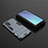 Custodia Silicone e Plastica Opaca Cover con Supporto KC1 per Samsung Galaxy Note 20 5G Blu