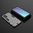 Custodia Silicone e Plastica Opaca Cover con Supporto KC1 per Samsung Galaxy Note 20 5G Grigio