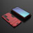 Custodia Silicone e Plastica Opaca Cover con Supporto KC1 per Samsung Galaxy Note 20 5G Rosso