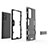 Custodia Silicone e Plastica Opaca Cover con Supporto KC1 per Samsung Galaxy Note 20 Ultra 5G