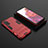 Custodia Silicone e Plastica Opaca Cover con Supporto KC1 per Samsung Galaxy S20 FE 4G Rosso