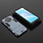 Custodia Silicone e Plastica Opaca Cover con Supporto KC1 per Xiaomi Mi 10i 5G Blu