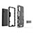Custodia Silicone e Plastica Opaca Cover con Supporto KC2 per Samsung Galaxy A41