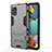 Custodia Silicone e Plastica Opaca Cover con Supporto KC2 per Samsung Galaxy A51 4G Grigio