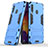 Custodia Silicone e Plastica Opaca Cover con Supporto KC2 per Samsung Galaxy M40 Cielo Blu