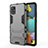 Custodia Silicone e Plastica Opaca Cover con Supporto KC2 per Samsung Galaxy M40S Grigio