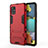 Custodia Silicone e Plastica Opaca Cover con Supporto KC2 per Samsung Galaxy M40S Rosso