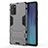 Custodia Silicone e Plastica Opaca Cover con Supporto KC2 per Samsung Galaxy Note 20 5G