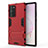 Custodia Silicone e Plastica Opaca Cover con Supporto KC2 per Samsung Galaxy Note 20 Ultra 5G Rosso