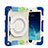 Custodia Silicone e Plastica Opaca Cover con Supporto L02 per Apple iPad Mini 4 Cielo Blu