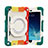Custodia Silicone e Plastica Opaca Cover con Supporto L02 per Apple iPad Mini 4 Rosso