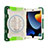 Custodia Silicone e Plastica Opaca Cover con Supporto L03 per Apple iPad 10.2 (2021) Verde