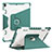 Custodia Silicone e Plastica Opaca Cover con Supporto L04 per Apple iPad Air 3 Verde