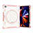 Custodia Silicone e Plastica Opaca Cover con Supporto L09 per Apple iPad Pro 12.9 (2020) Oro Rosa