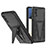 Custodia Silicone e Plastica Opaca Cover con Supporto MQ1 per Samsung Galaxy M02 Nero