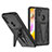 Custodia Silicone e Plastica Opaca Cover con Supporto MQ1 per Samsung Galaxy M11 Nero