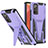 Custodia Silicone e Plastica Opaca Cover con Supporto MQ1 per Samsung Galaxy Note 20 5G Viola