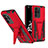 Custodia Silicone e Plastica Opaca Cover con Supporto MQ1 per Samsung Galaxy S20 Ultra 5G Rosso